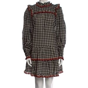 Ulla Johnson Elm  Plaid Ruffle Dress Mini/midi